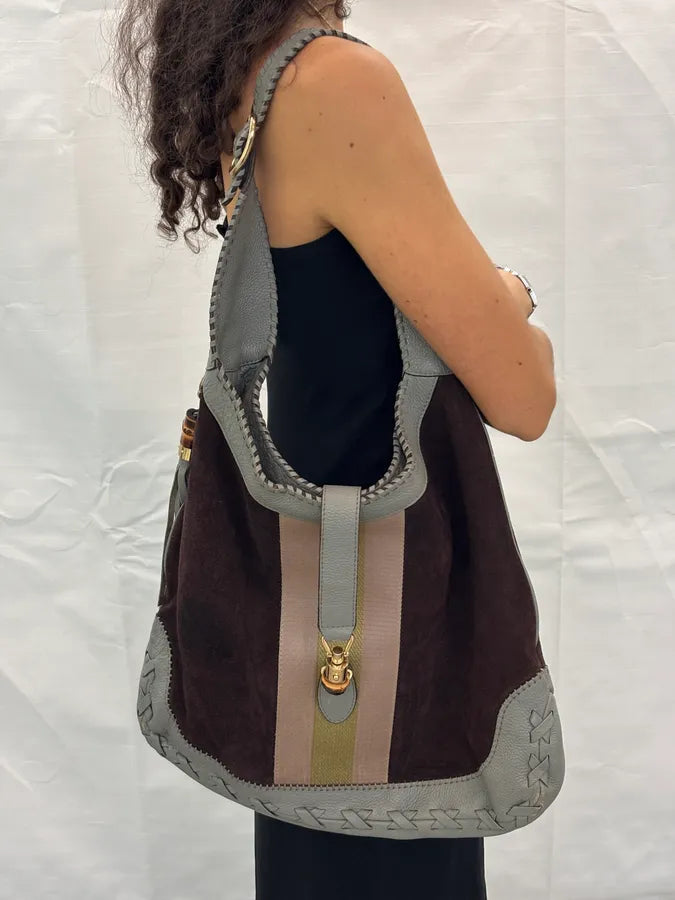 AW2009 Gucci Brown Suede New Jackie Hobo Bag by Frida Giannini UGiVnhJ 2