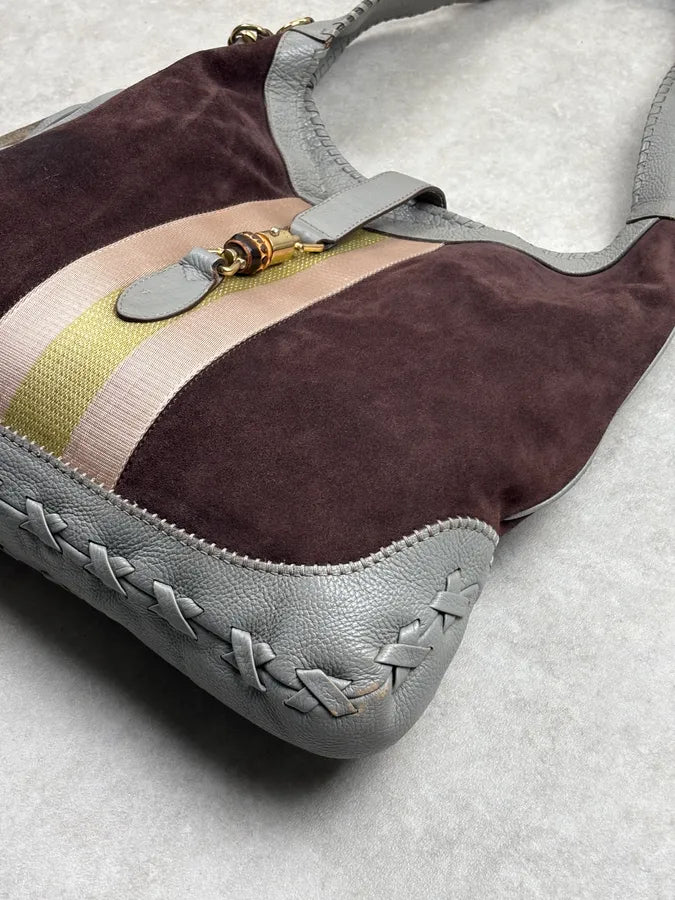 AW2009 Gucci Brown Suede New Jackie Hobo Bag by Frida Giannini UGiVnhJ 8