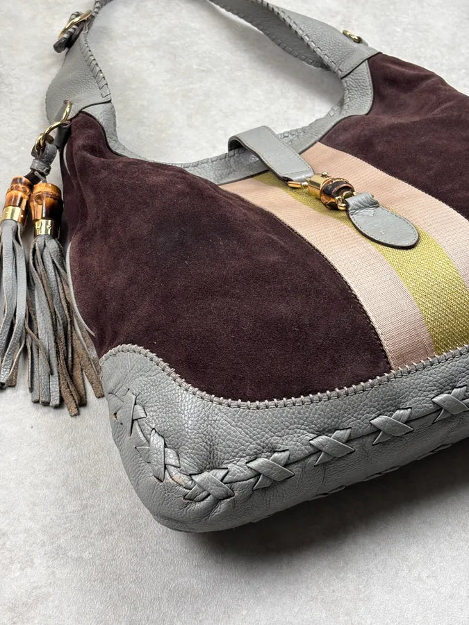 AW2009 Gucci Brown Suede New Jackie Hobo Bag by Frida Giannini UGiVnhJ 9