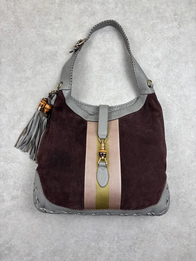 AW2009 Gucci Brown Suede New Jackie Hobo Bag by Frida Giannini UGiVnhJ 0