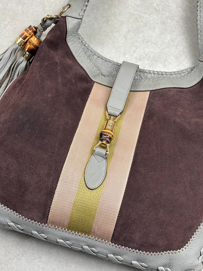 AW2009 Gucci Brown Suede New Jackie Hobo Bag by Frida Giannini UGiVnhJ 3