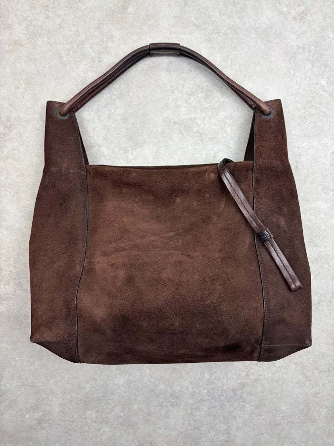 SS1999 Gucci Brown Suede Shoulder Bag by Tom Ford HZeihhV 0