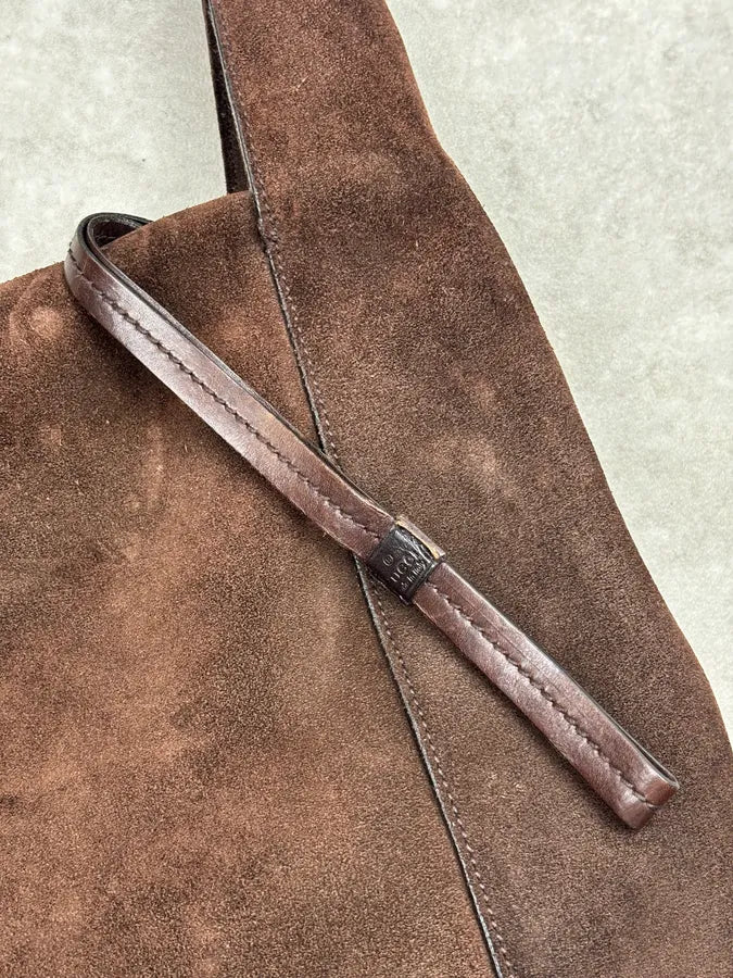 SS1999 Gucci Brown Suede Shoulder Bag by Tom Ford HZeihhV 4