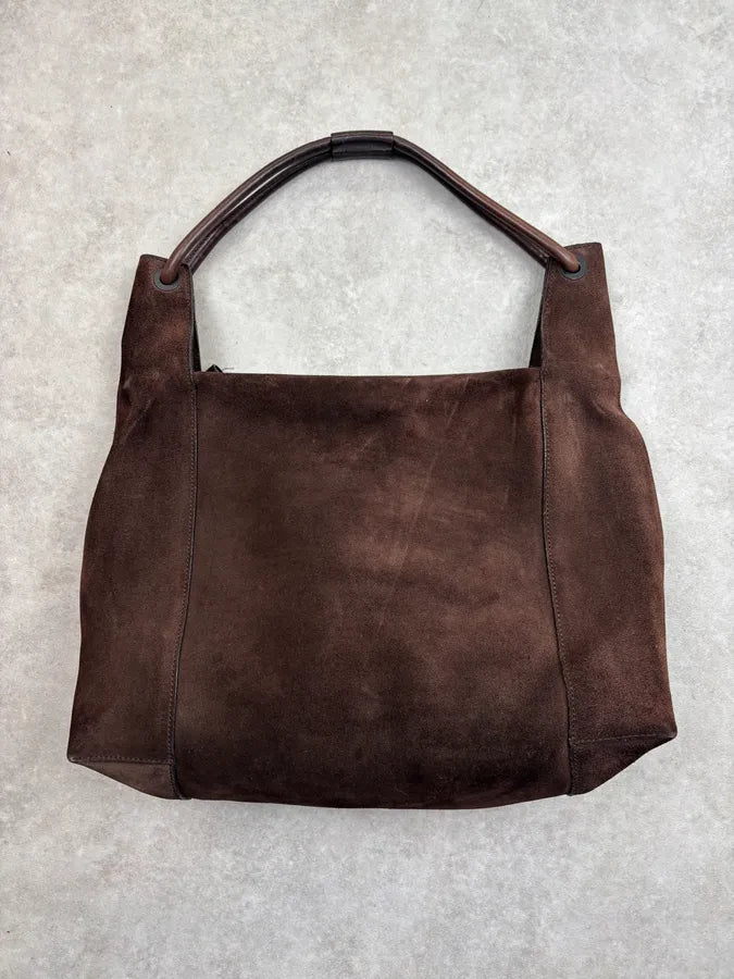 SS1999 Gucci Brown Suede Shoulder Bag by Tom Ford HZeihhV 10