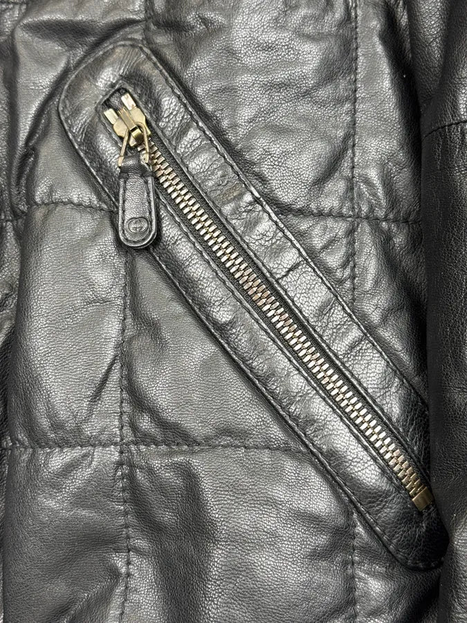 2000s Gucci Black Technical Quilted Leather Jacket QhUMhiT 10