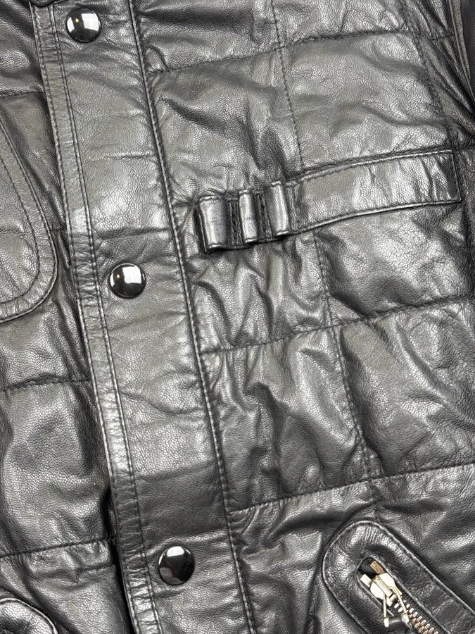 2000s Gucci Black Technical Quilted Leather Jacket QhUMhiT 9