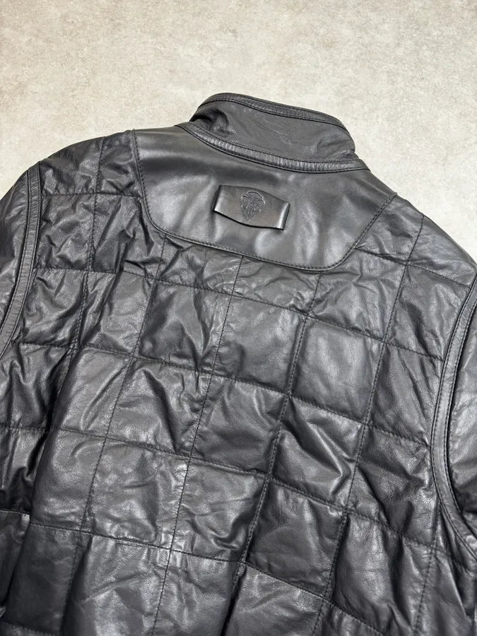 2000s Gucci Black Technical Quilted Leather Jacket QhUMhiT 5