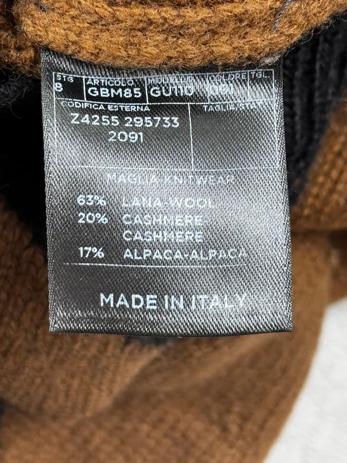2010s Gucci Brown Wool Cashmere Fair Isle Sweater UxRyjGt 9