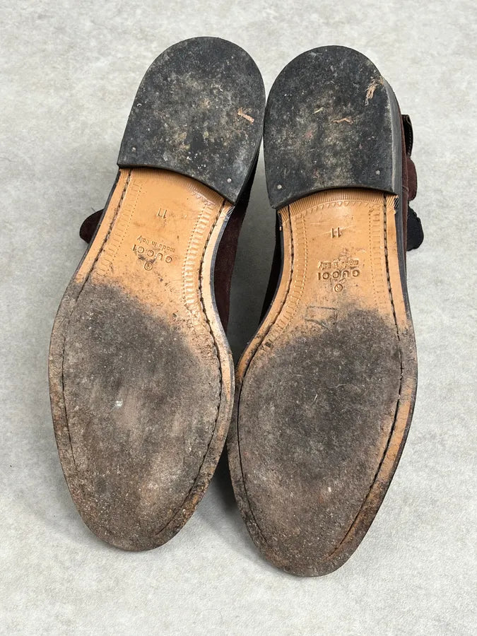 Gucci Brown  Suede Contrast Panel Classy Chelsea Boots jQdBNTA 10