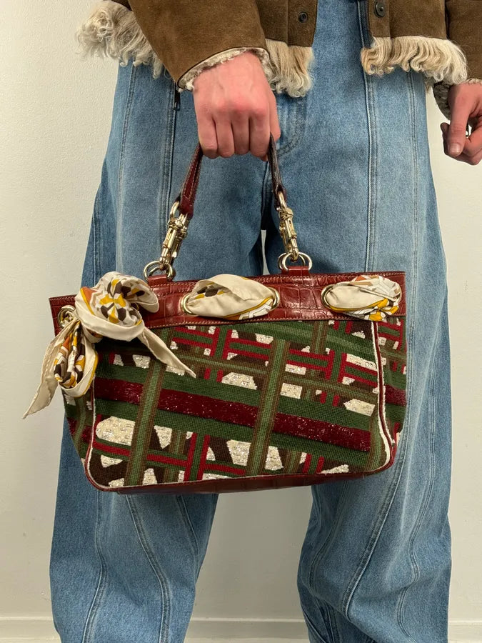 Gucci Burgundy Embroidered Beaded Canvas 85th Anniversary Positano Tote Bag NnaNoEW 3
