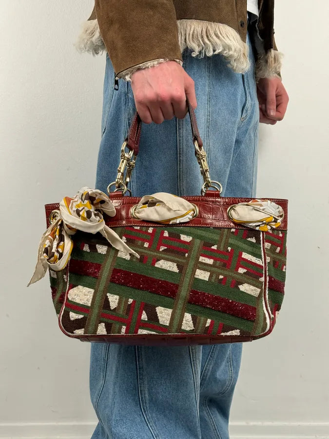 Gucci Burgundy Embroidered Beaded Canvas 85th Anniversary Positano Tote Bag NnaNoEW 1
