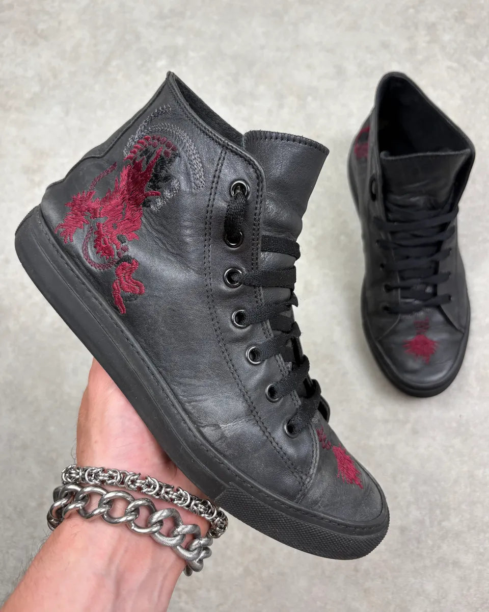 SS2001 Gucci Dragon Black High Sneakers by Tom Ford gGIEwqh 0