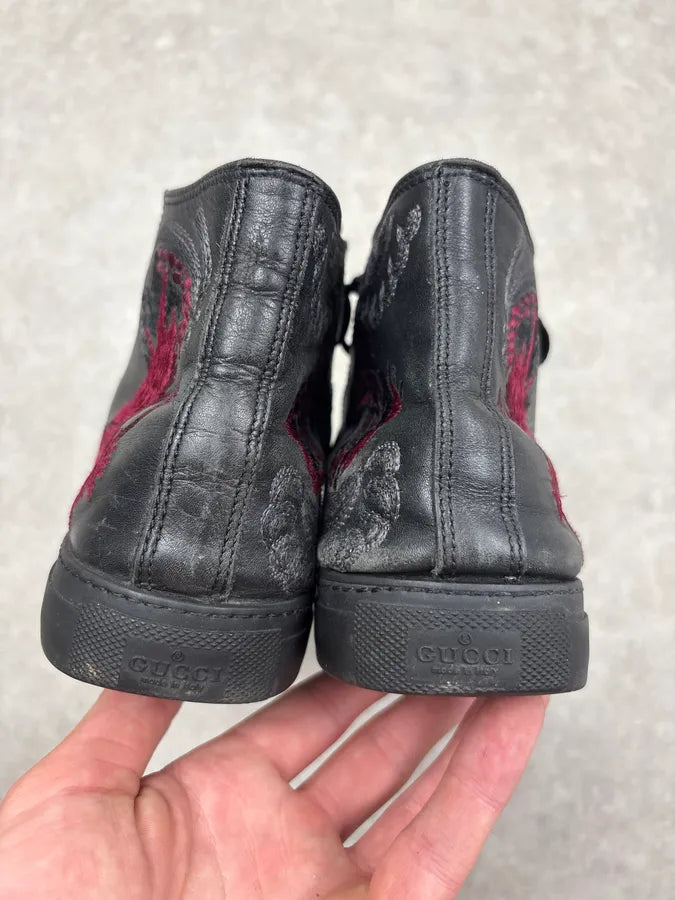 SS2001 Gucci Dragon Black High Sneakers by Tom Ford gGIEwqh 6