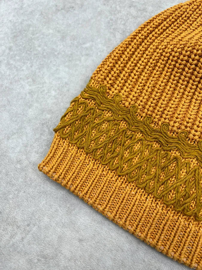 Gucci Cable Knit Yellow Mustard Beanie rDsyTnA 3