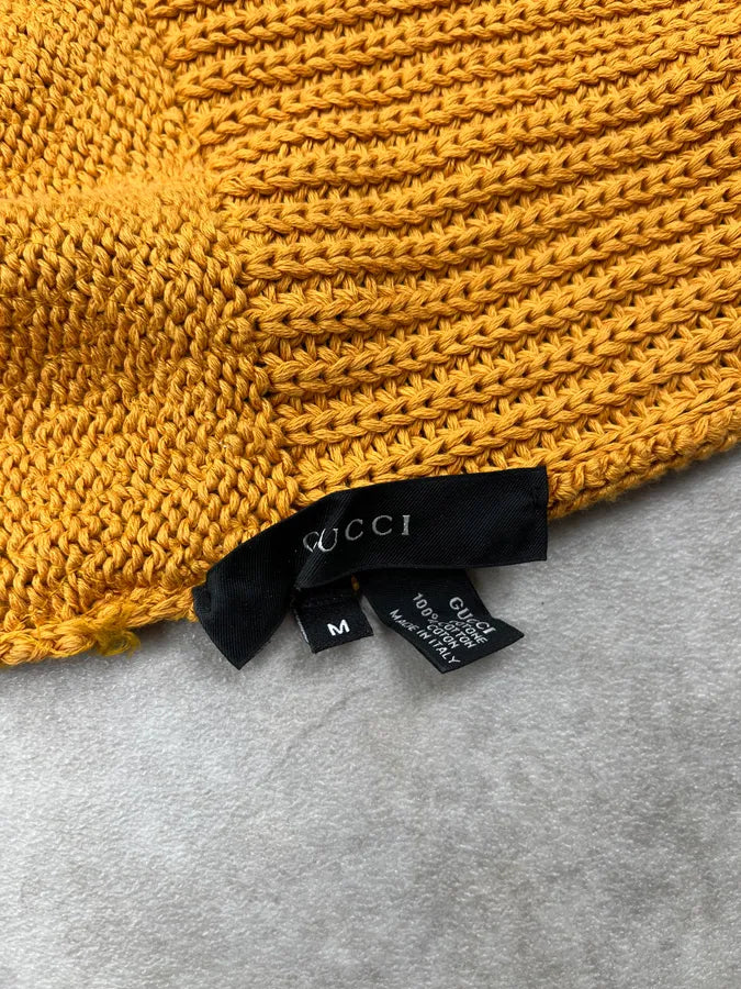 Gucci Cable Knit Yellow Mustard Beanie rDsyTnA 4