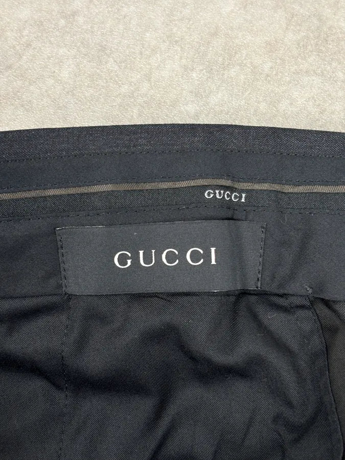 2000s Gucci Black Classy Tailored Pants aSQrEHs 11
