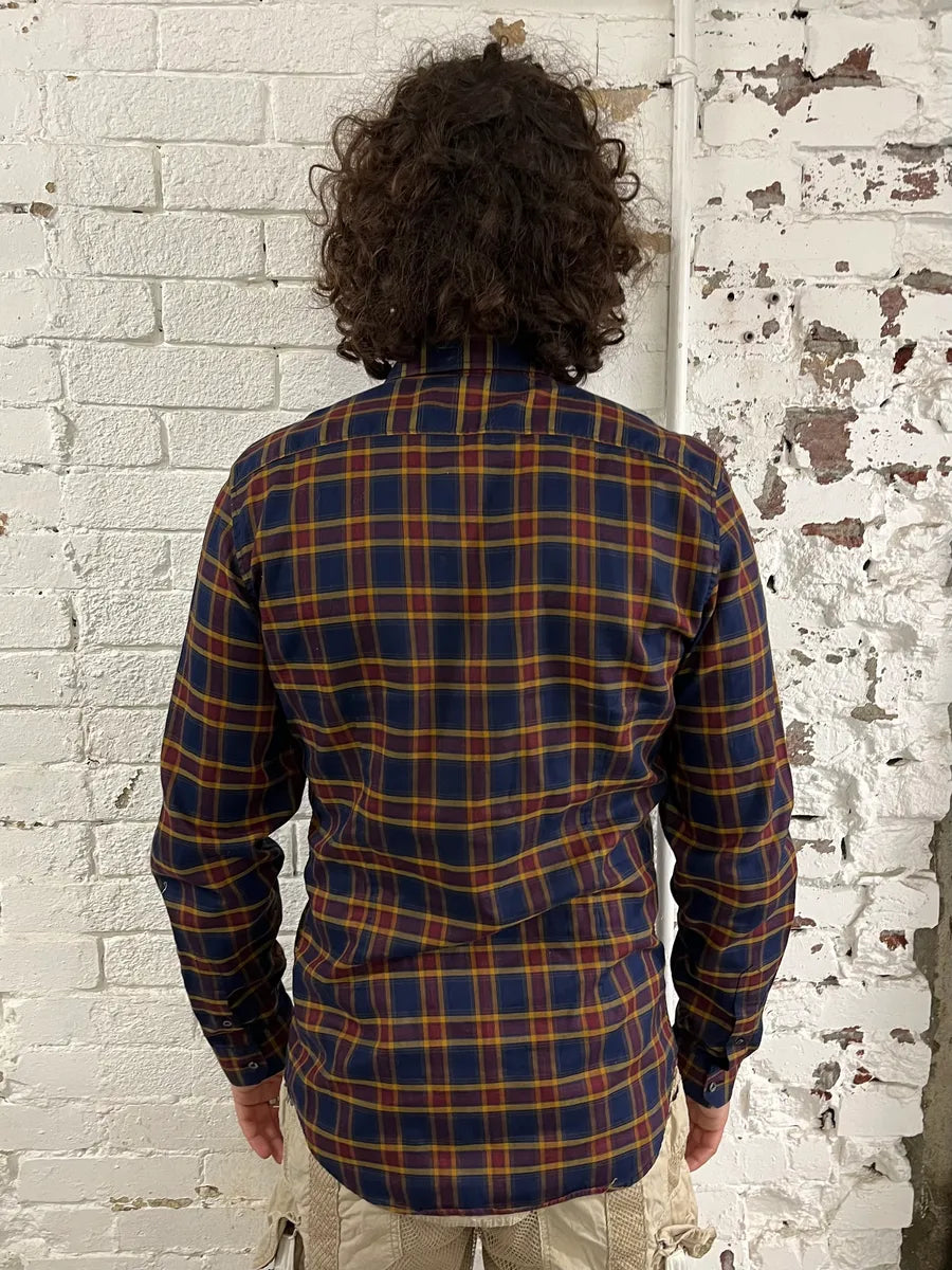 Gucci Checkered Bordeaux & Navy Shirt OKviwPw 2