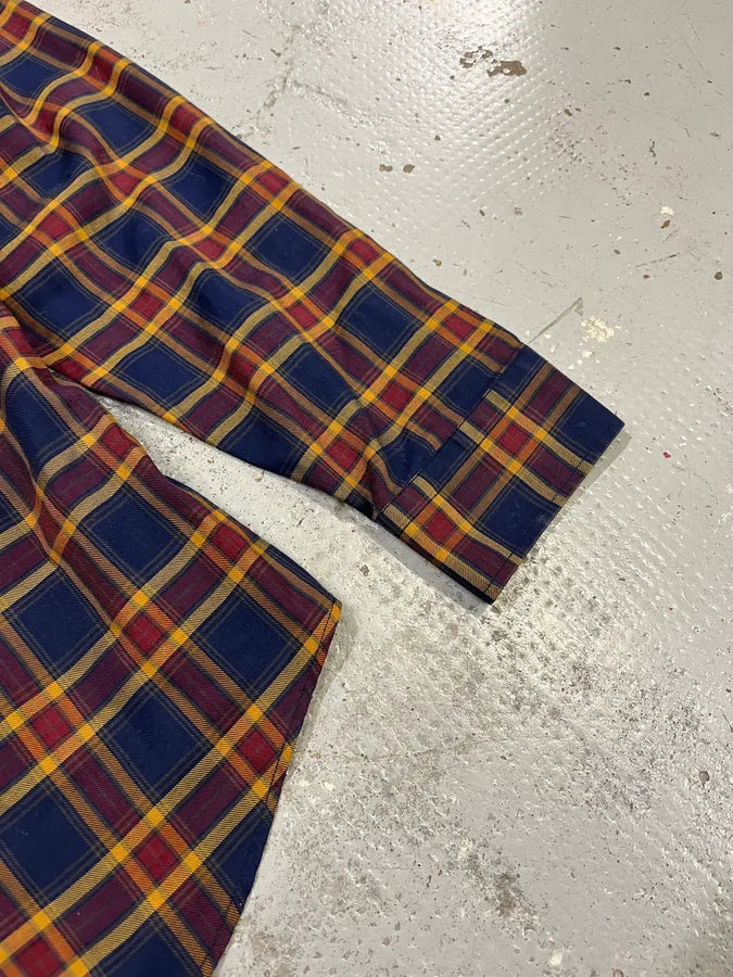 Gucci Checkered Bordeaux & Navy Shirt OKviwPw 5