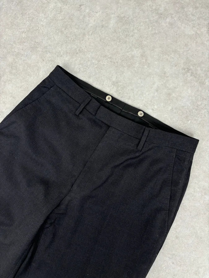 Gucci Classy Navy Wool Tailored Pants EGSgQDU 4