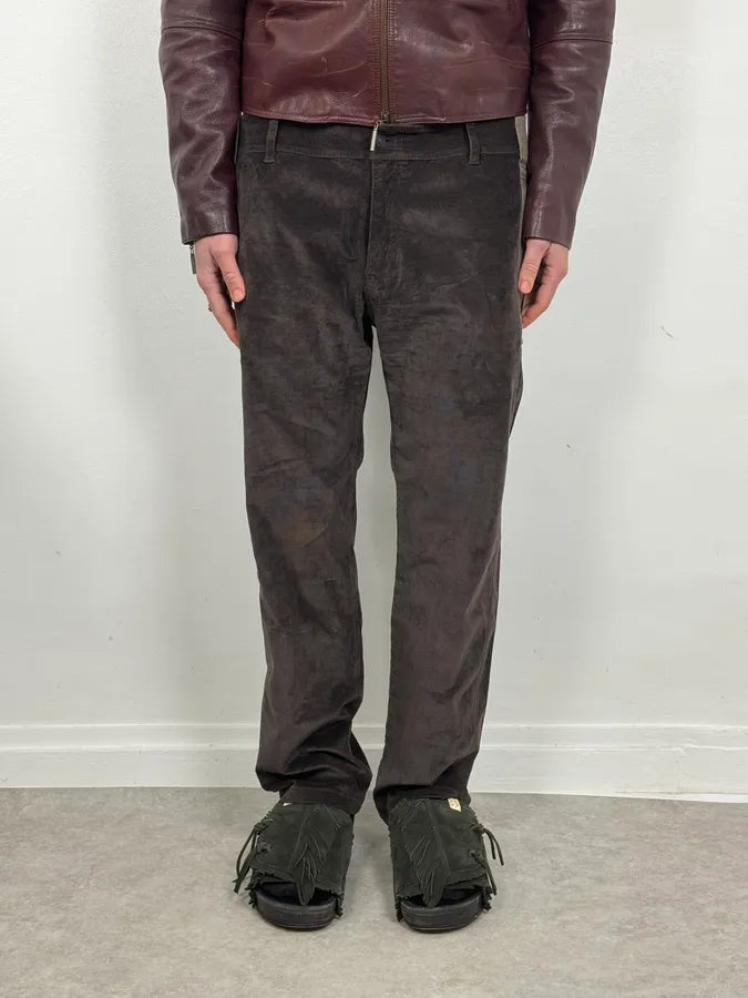 AW2002 Gucci Cozy Brown Velvet Pants by Tom Ford YxMNDaz 1