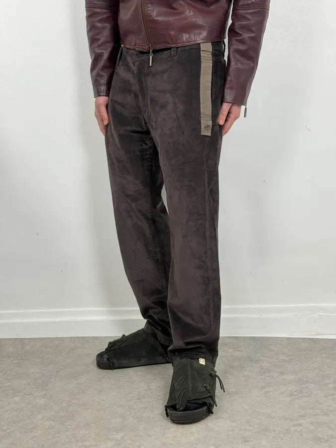 AW2002 Gucci Cozy Brown Velvet Pants by Tom Ford YxMNDaz 2