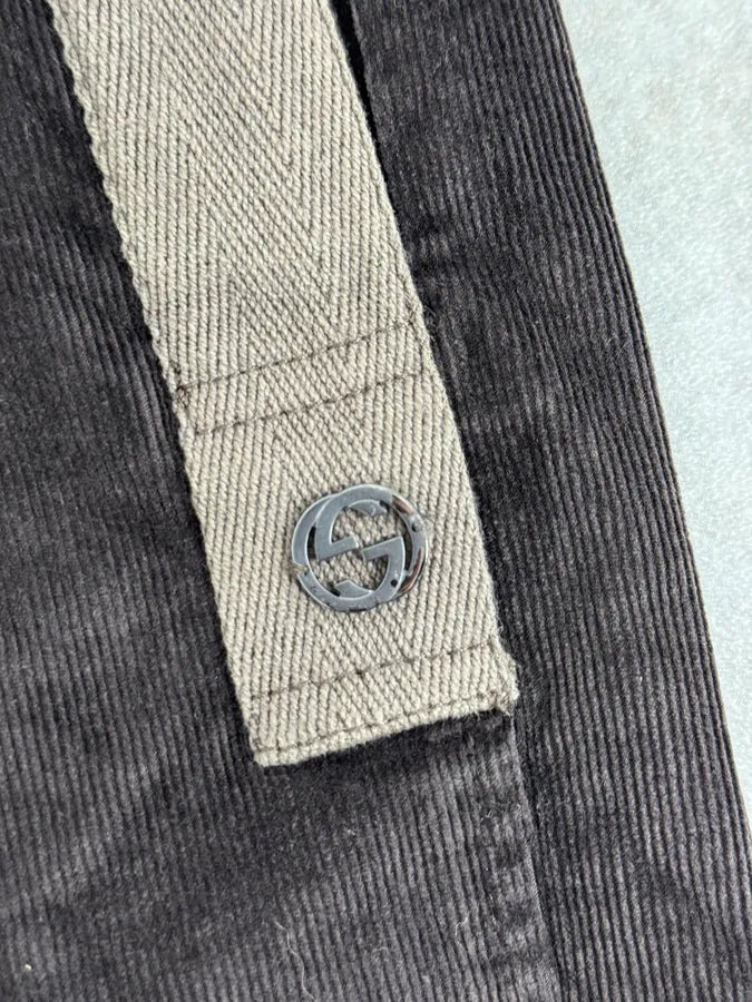 AW2002 Gucci Cozy Brown Velvet Pants by Tom Ford YxMNDaz 8