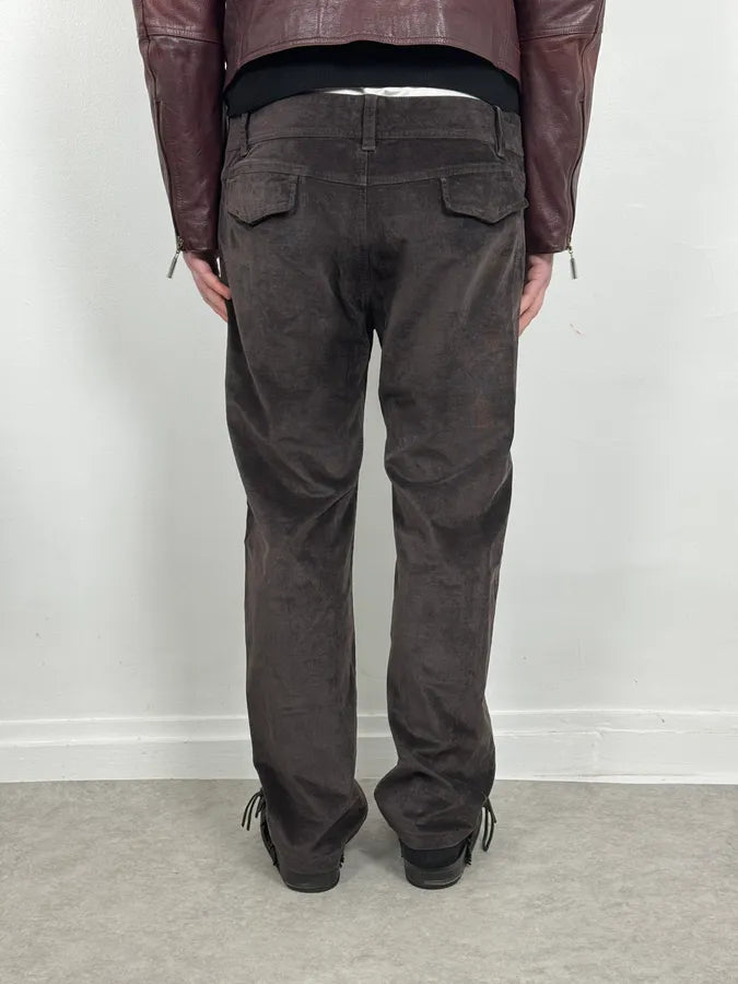 AW2002 Gucci Cozy Brown Velvet Pants by Tom Ford YxMNDaz 3