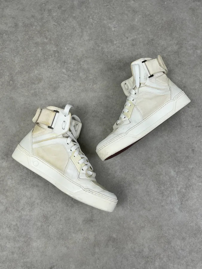 Gucci double G Cream Leather High-Top Sneakers JeAyaXd 6
