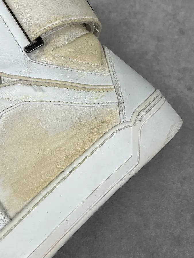 Gucci double G Cream Leather High-Top Sneakers JeAyaXd 9