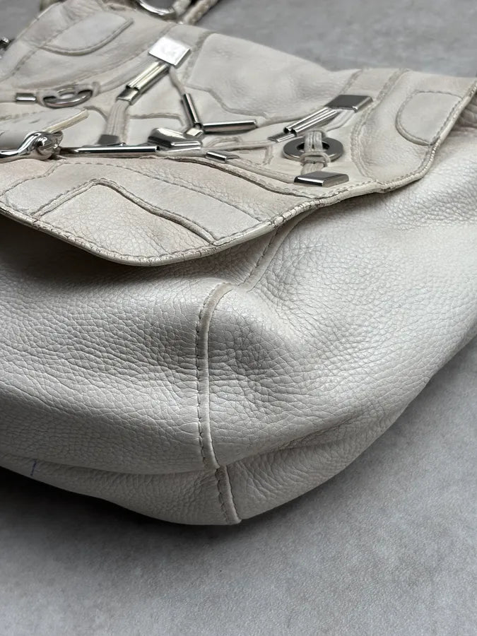 SS2010 Gucci Creamy White Leather Horsebit Shoulder Bag by Frida Giannini pSpINmk 10