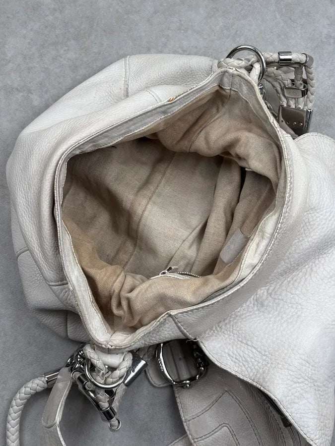 SS2010 Gucci Creamy White Leather Horsebit Shoulder Bag by Frida Giannini pSpINmk 18