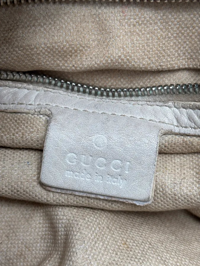 SS2010 Gucci Creamy White Leather Horsebit Shoulder Bag by Frida Giannini pSpINmk 19