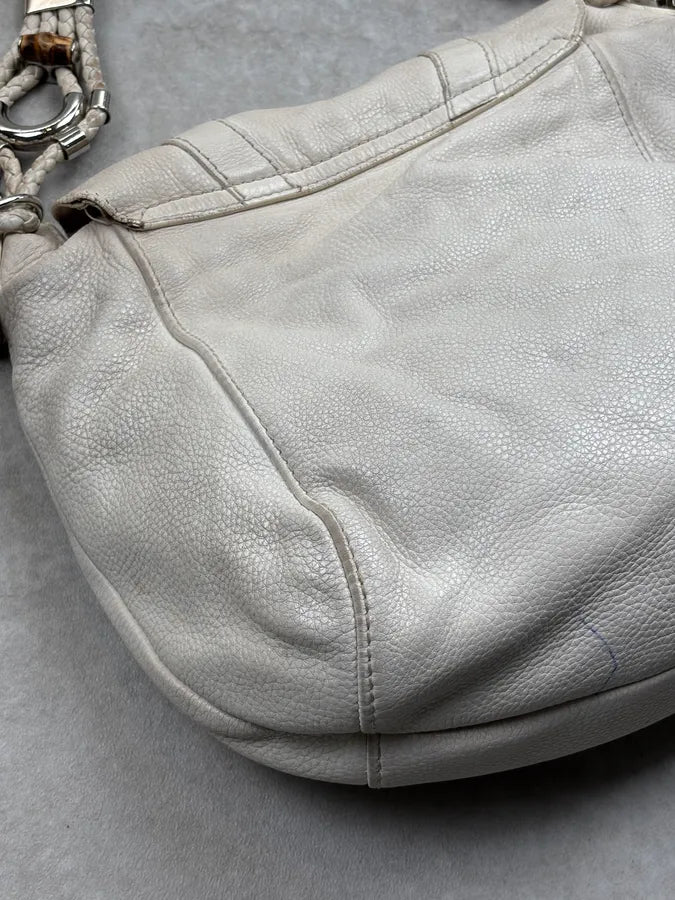 SS2010 Gucci Creamy White Leather Horsebit Shoulder Bag by Frida Giannini pSpINmk 15