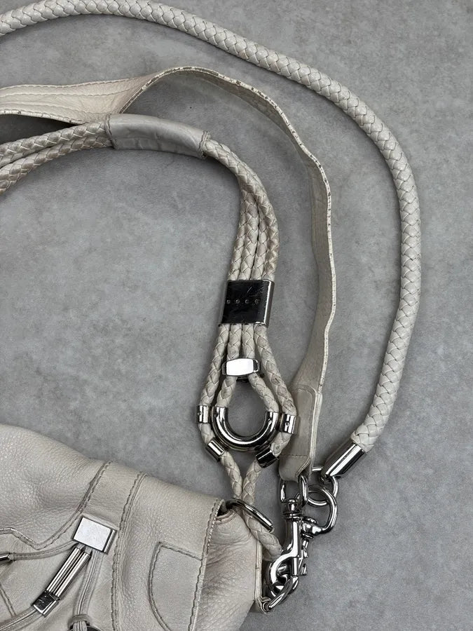 SS2010 Gucci Creamy White Leather Horsebit Shoulder Bag by Frida Giannini pSpINmk 6