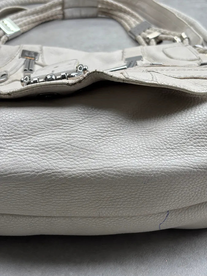 SS2010 Gucci Creamy White Leather Horsebit Shoulder Bag by Frida Giannini pSpINmk 11