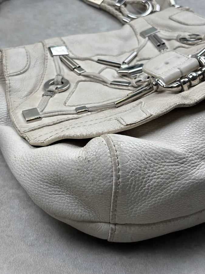 SS2010 Gucci Creamy White Leather Horsebit Shoulder Bag by Frida Giannini pSpINmk 9