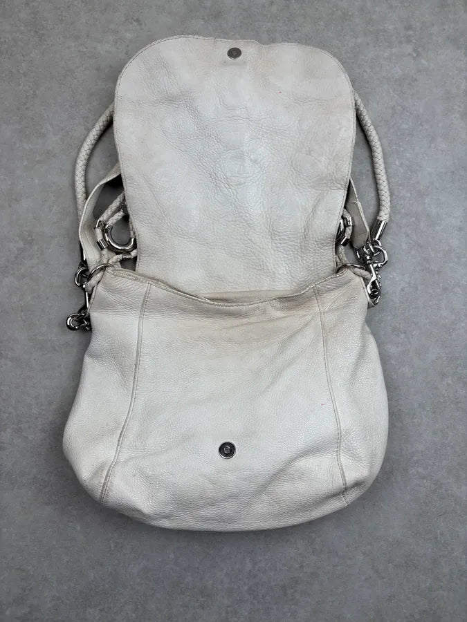 SS2010 Gucci Creamy White Leather Horsebit Shoulder Bag by Frida Giannini pSpINmk 8