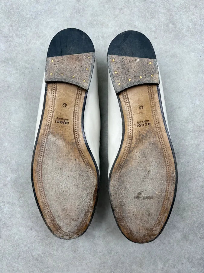 Gucci White Leather Jordaan Loafer Shoes iNWiYam 6