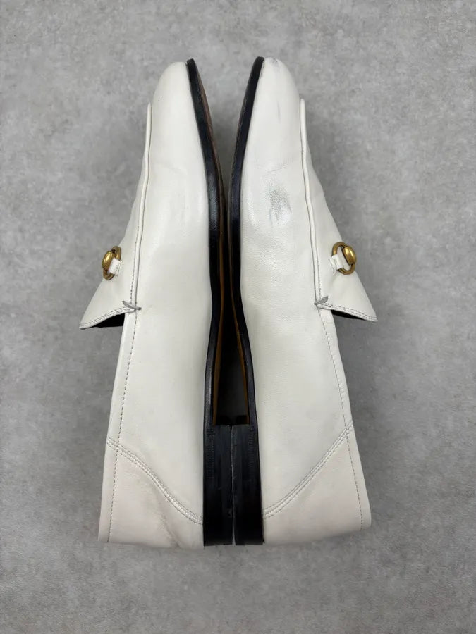 Gucci White Leather Jordaan Loafer Shoes iNWiYam 3