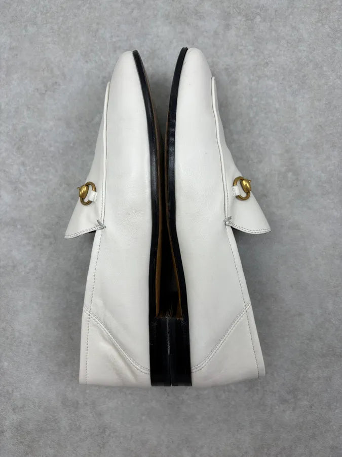 Gucci White Leather Jordaan Loafer Shoes iNWiYam 4