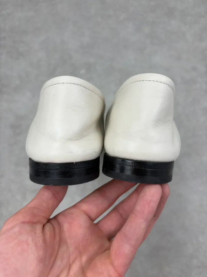 Gucci White Leather Jordaan Loafer Shoes iNWiYam 5