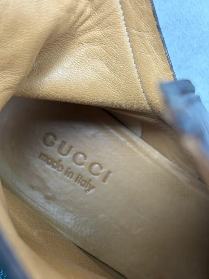 Gucci Dark Brown Ostrich Leather Chelsea Boots HRWPdDn 8