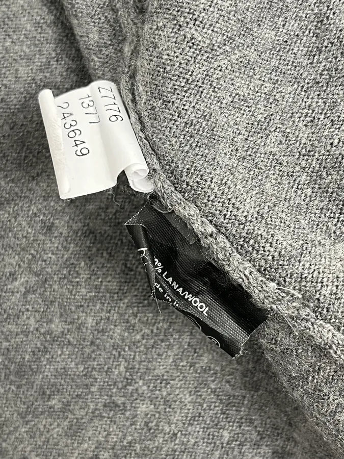 AW2010 Gucci Dark Grey Wool Embroidered Logo Zip-up Sweater JgbDNDp 10