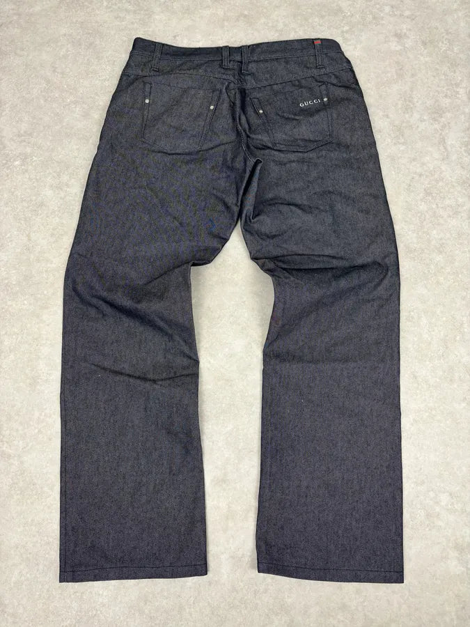 Gucci Dark Grey Classy Straight-Leg Denim Jeans jDpZDqj 5