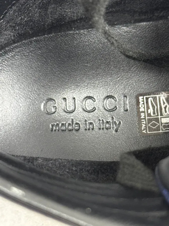 Gucci Electric Blue High Leather Sneakers hjxkUyJ 7
