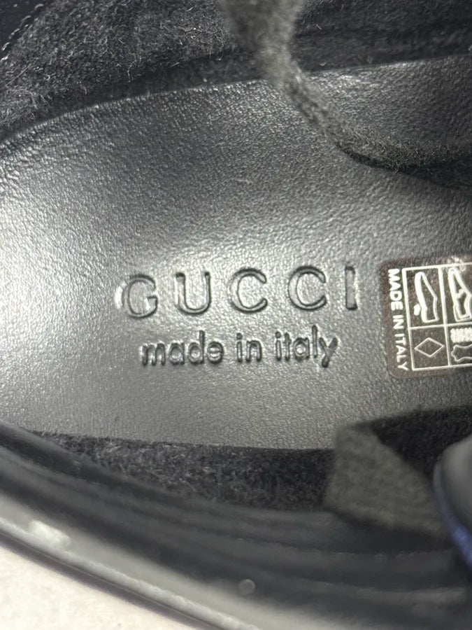 Gucci Electric Blue High Leather Sneakers hjxkUyJ 7