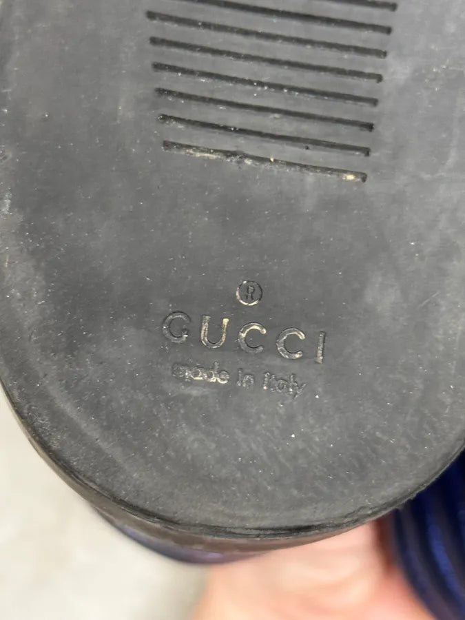 Gucci Electric Blue High Leather Sneakers hjxkUyJ 6