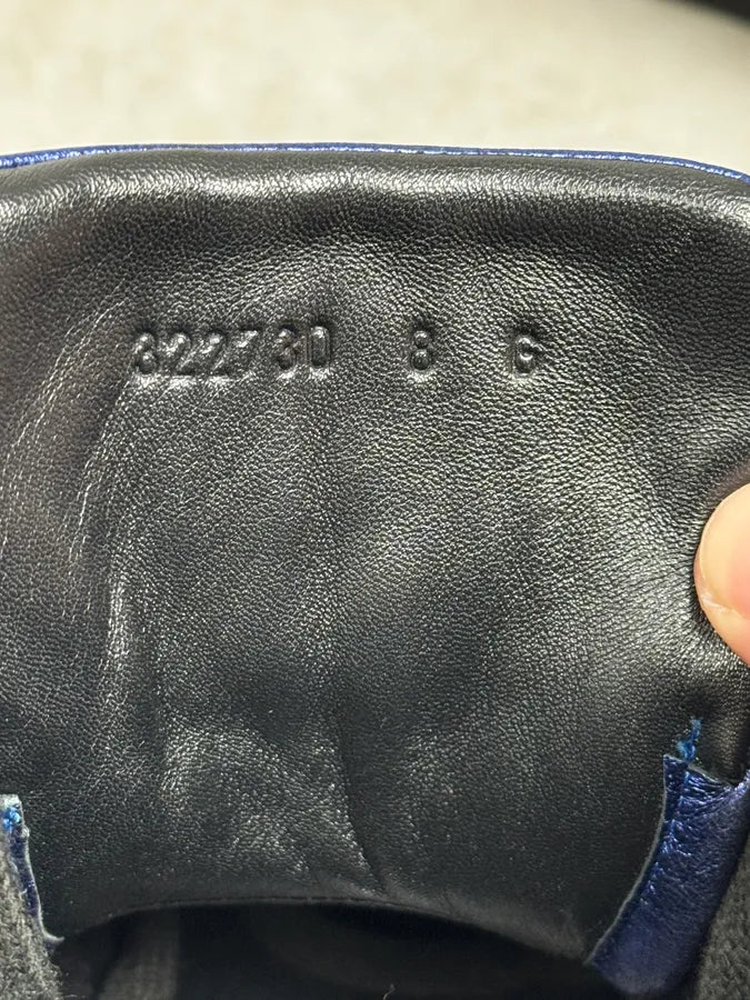 Gucci Electric Blue High Leather Sneakers hjxkUyJ 8