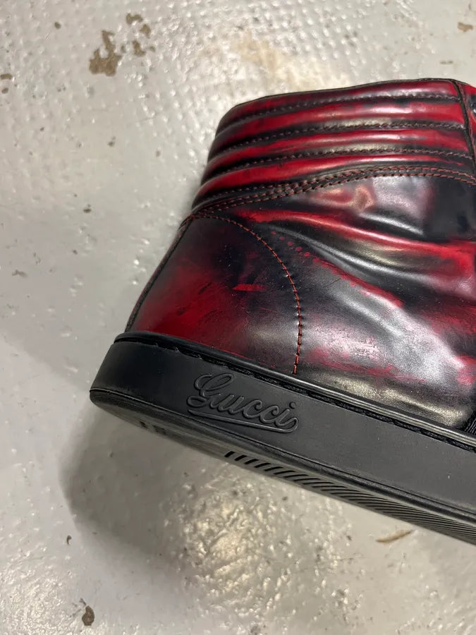 Gucci Eroded Red & Black Signature Shoes VJVTLUN 3
