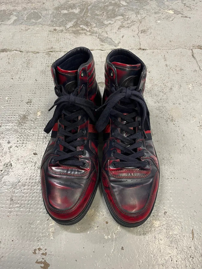 Gucci Eroded Red & Black Signature Shoes VJVTLUN 4